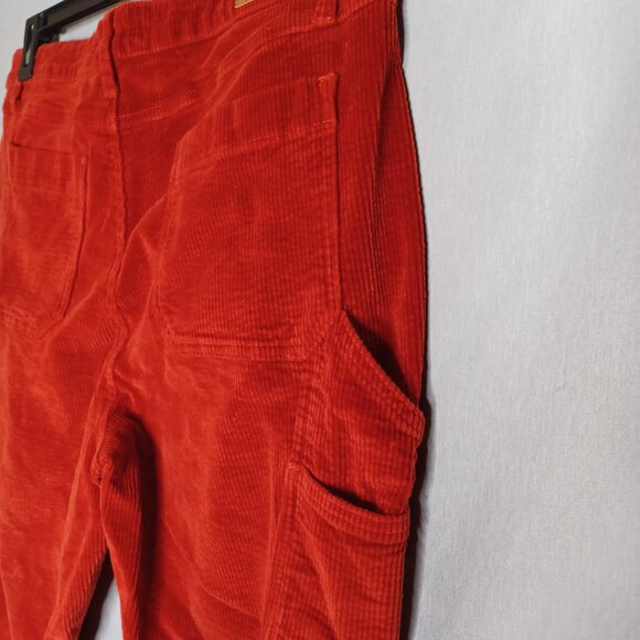 Judy Blue Corduroy Pants Womens 32 Deep Red Slim Fit Carpenter Utility Gorpcore - Picture 8 of 12